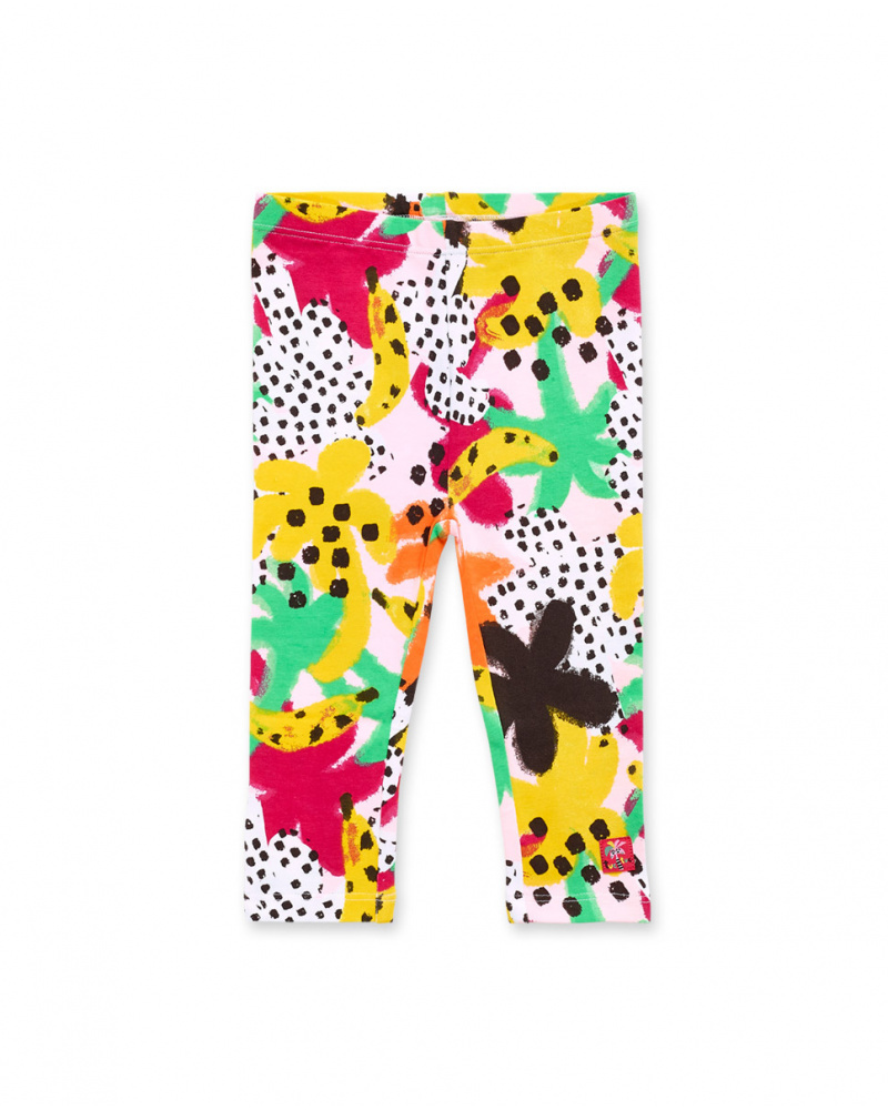 Legging maille rose fille collection Banana Records
