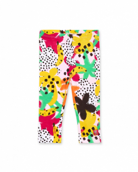 Legging maille rose fille collection Banana Records