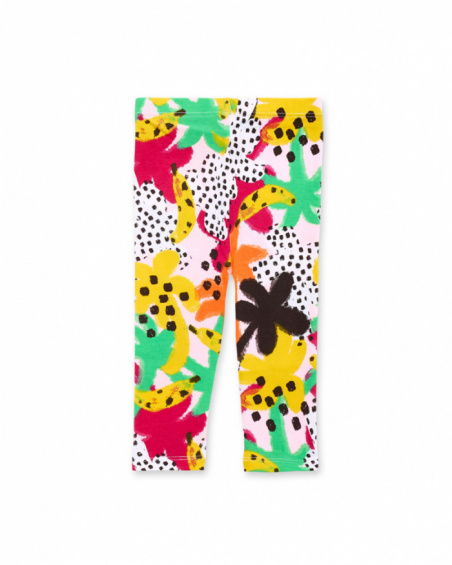 Legging maille rose fille collection Banana Records