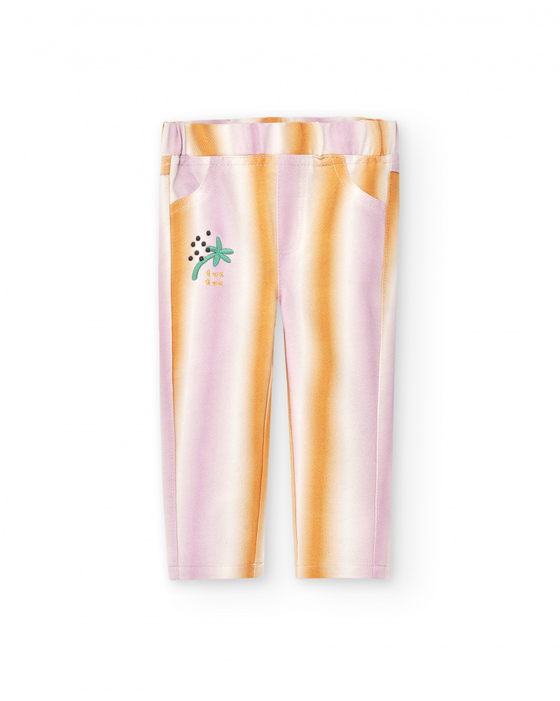 Jegging maille rose fille collection Banana Records