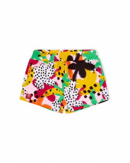 Short en maille rose fille collection Banana Records