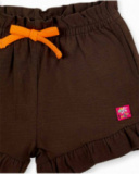 Short en maille marron fille collection Banana Records Short en maille marron fille collection Banana Records