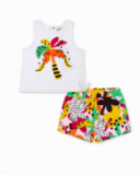 Ensemble tricot blanc fille collection Banana Records