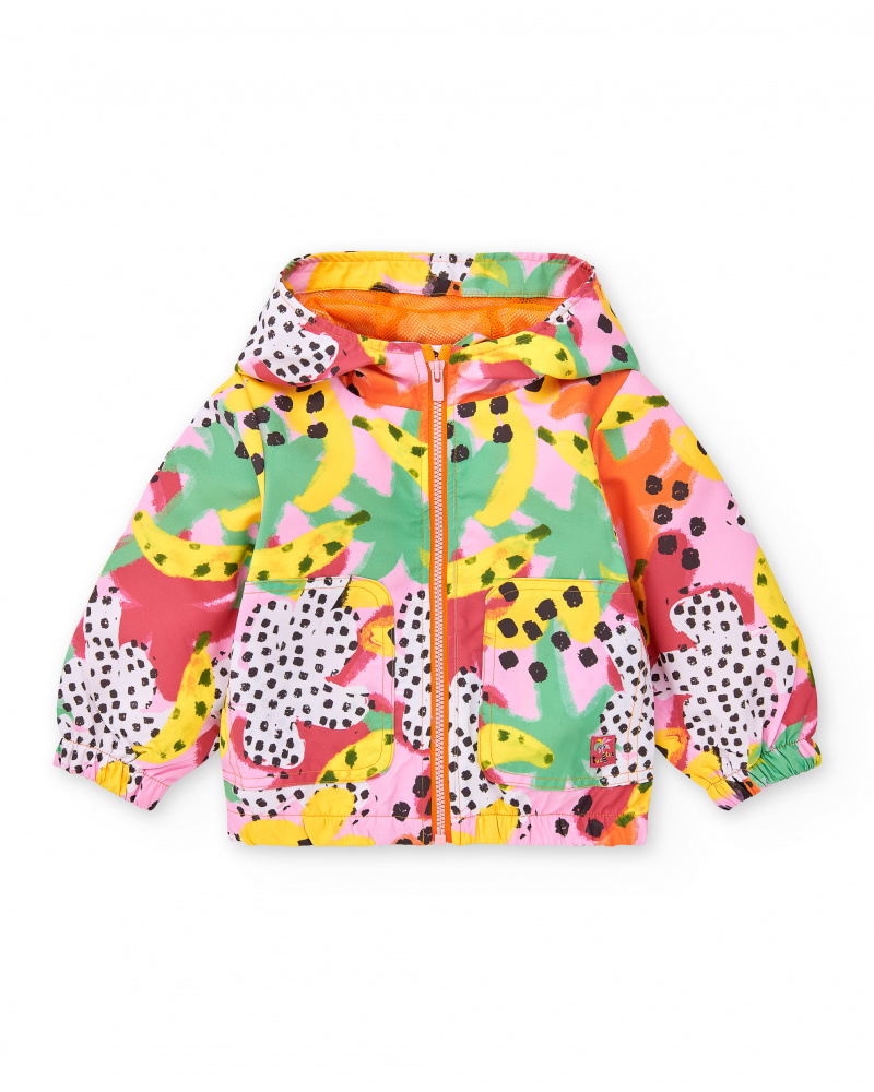 Coupe-vent rose fille collection Banana Records