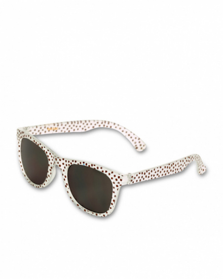 Lunettes de soleil blanches fille Collection Banana Records