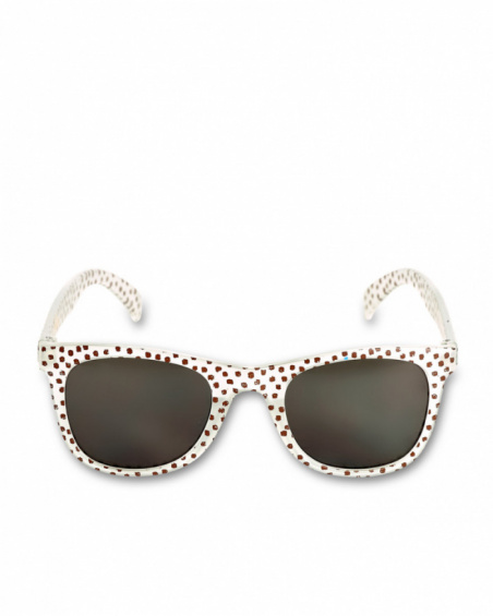 Lunettes de soleil blanches fille Collection Banana Records