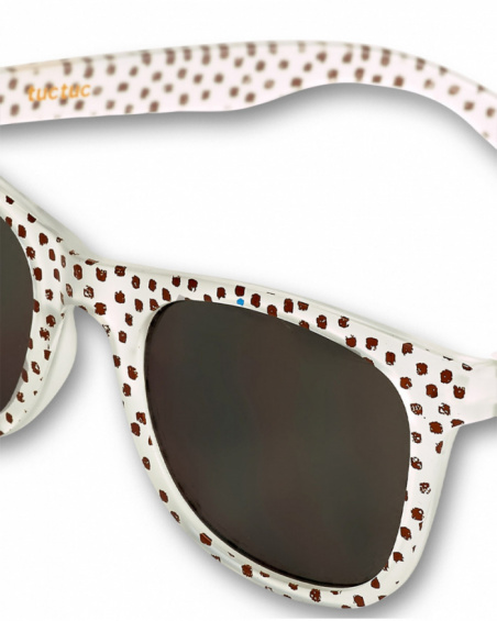 Lunettes de soleil blanches fille Collection Banana Records