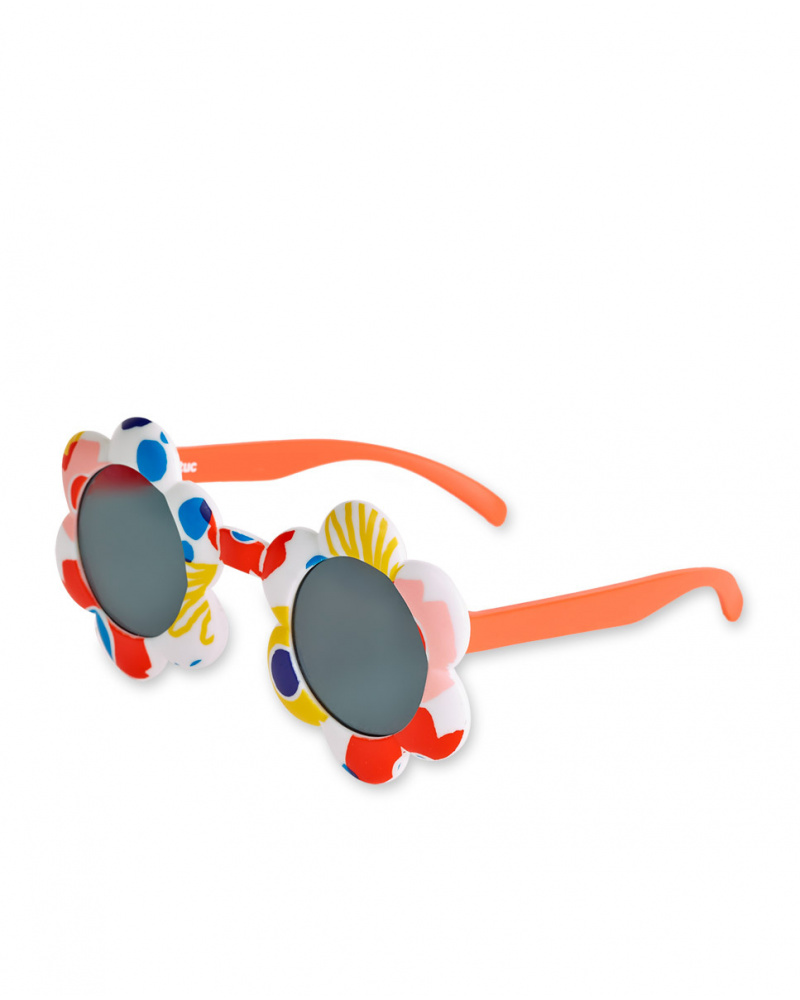 Lunettes de soleil fille blanc orange Collection Salty Air