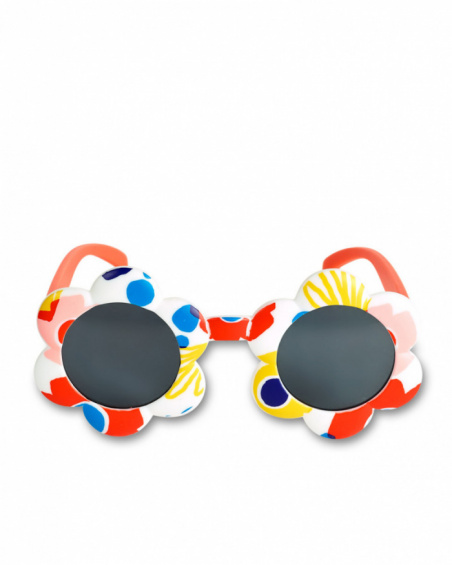 Lunettes de soleil fille blanc orange Collection Salty Air
