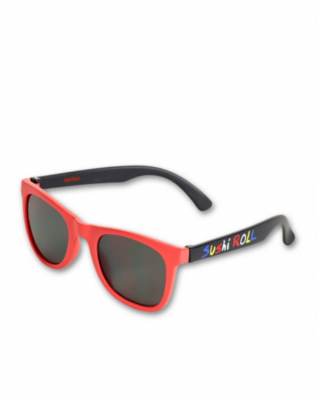 Lunettes de soleil enfant rouge noir Collection Hey Sushi
