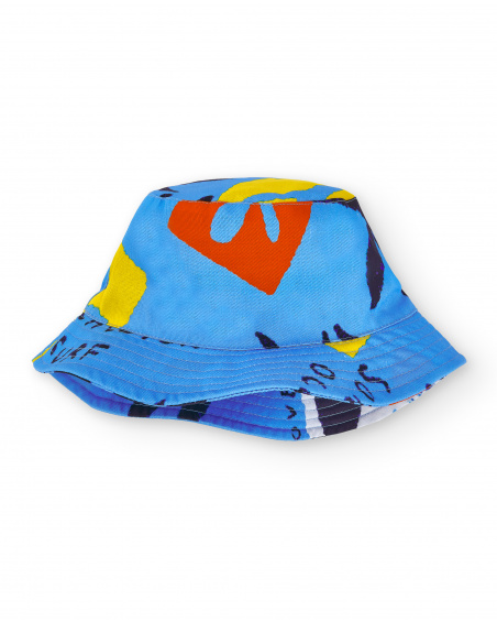Chapeau plat bleu garçon Collection Sons Of Fun