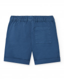 Bermuda garçon en sergé bleu Collection Sons Of Fun