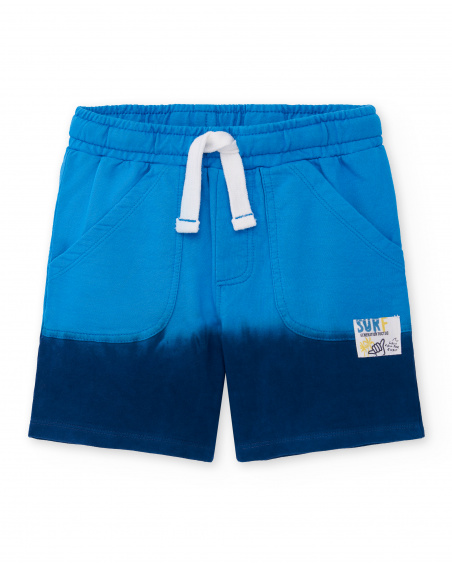 Bermuda peluche garçon bleu marine Collection Sons Of Fun