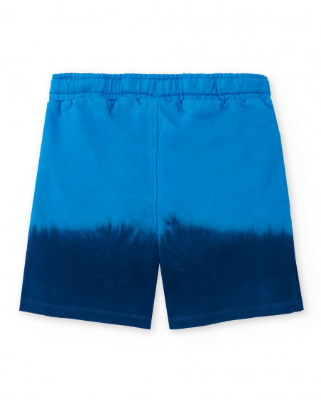 Bermuda peluche garçon bleu marine Collection Sons Of Fun