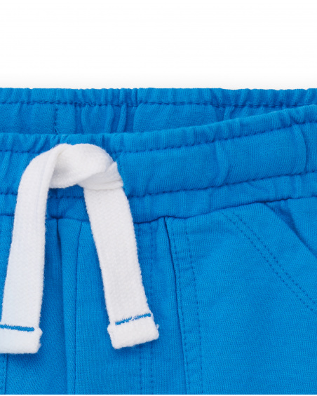 Bermuda peluche garçon bleu marine Collection Sons Of Fun