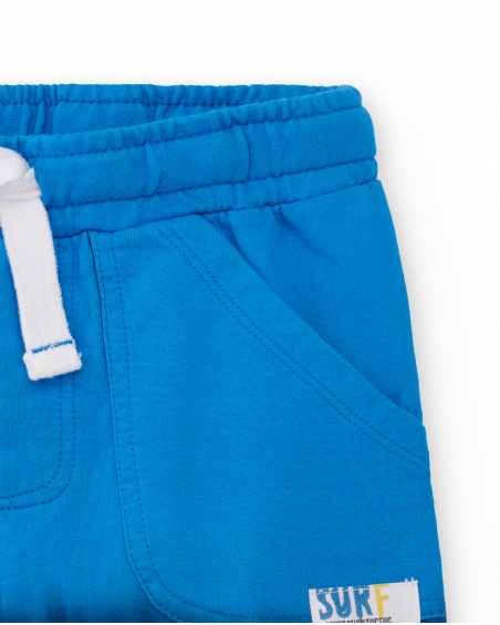 Bermuda peluche garçon bleu marine Collection Sons Of Fun