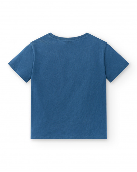T-shirt garçon en maille marine Collection Sons Of Fun