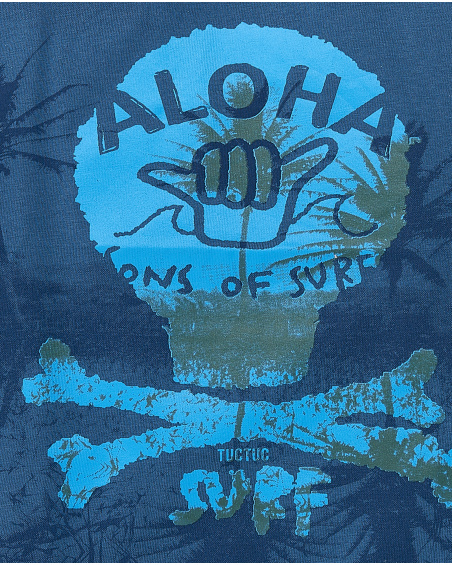 T-shirt garçon en maille marine Collection Sons Of Fun