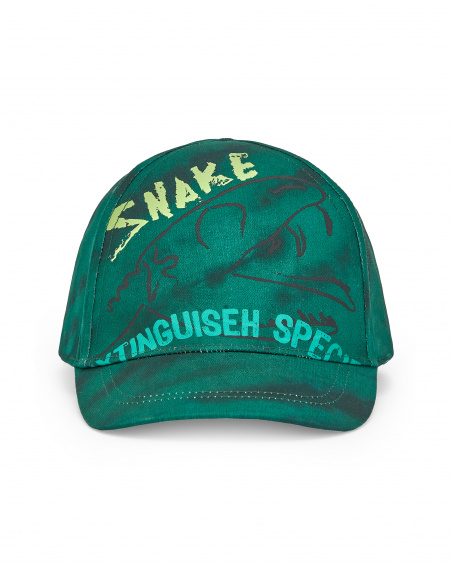 Casquette garçon verte en sergé Collection Savage Spirit