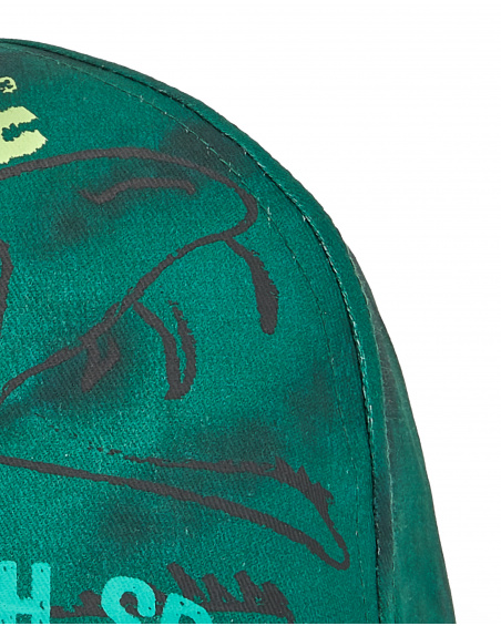 Casquette garçon verte en sergé Collection Savage Spirit