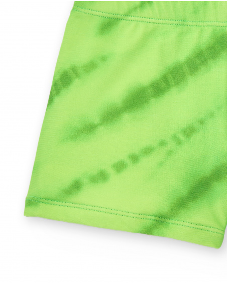 Maillot de bain boxer garçon vert Collection Savage Spirit
