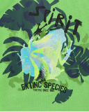 T-shirt garçon en maille vert Collection Savage Spirit