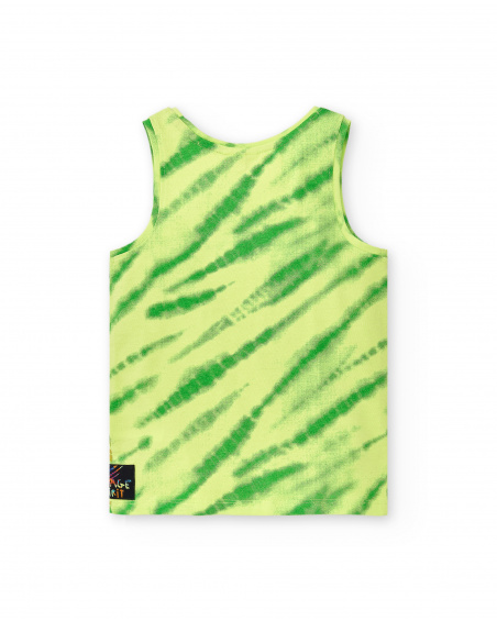 Débardeur tricoté vert pour garçon Collection Savage Spirit