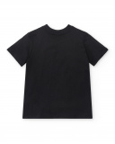 T-shirt garçon en maille noir Collection Savage Spirit