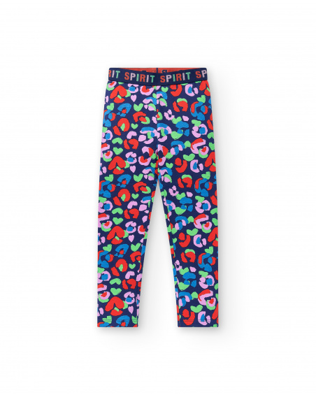 Legging maille marine fille Collection Rockin The Jungle
