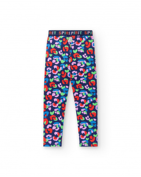 Legging maille marine fille Collection Rockin The Jungle