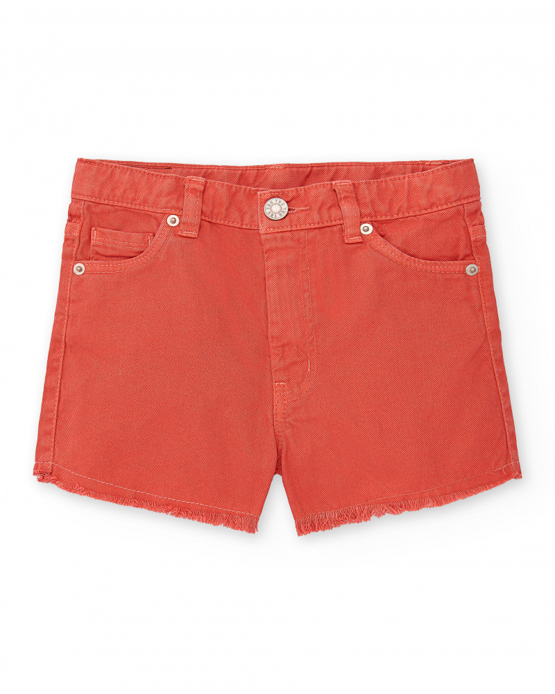 Short en jean rouge fille Collection Rockin The Jungle
