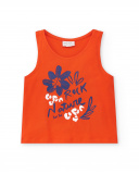 T-shirt fille en maille rouge Collection Rockin The Jungle T-shirt fille en maille rouge Collection Rockin The Jungle