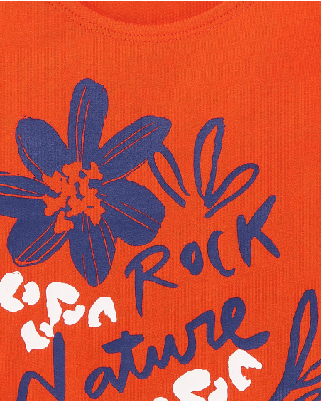 T-shirt fille en maille rouge Collection Rockin The Jungle