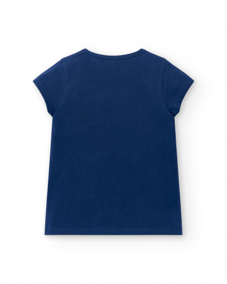 T-shirt maille marine fille Collection Rockin The Jungle
