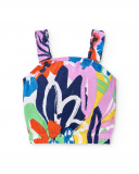 Débardeur fille lilas en maille Collection Rockin The Jungle