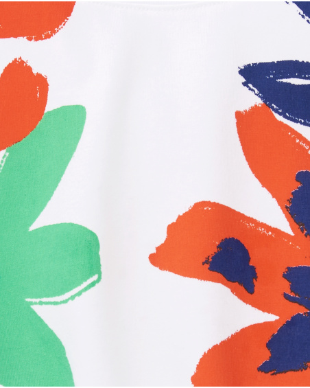 T-shirt fille en maille blanc Collection Rockin The Jungle