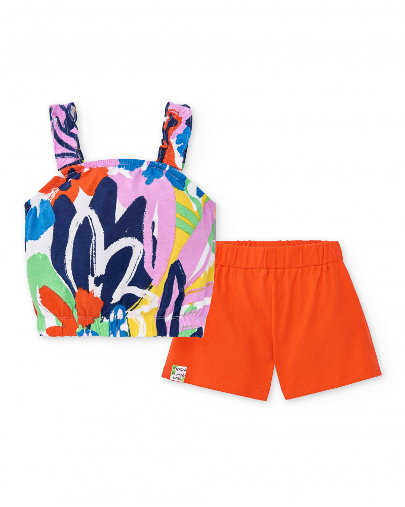 Ensemble tricot rouge fille Collection Rockin The Jungle