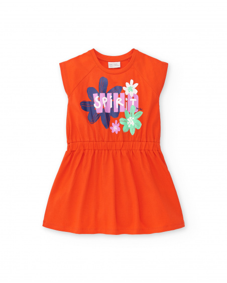 Robe fille en maille rouge Collection Rockin The Jungle