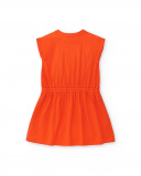 Robe fille en maille rouge Collection Rockin The Jungle Robe fille en maille rouge Collection Rockin The Jungle