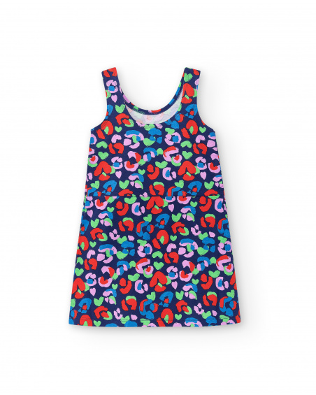 Robe fille en maille imprimé animalier Collection Rockin The