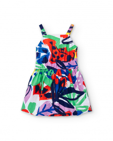 Robe fille en popeline lilas Collection Rockin The Jungle