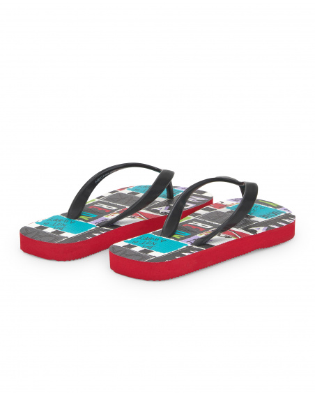Tongs noires garçon Collection Race Car