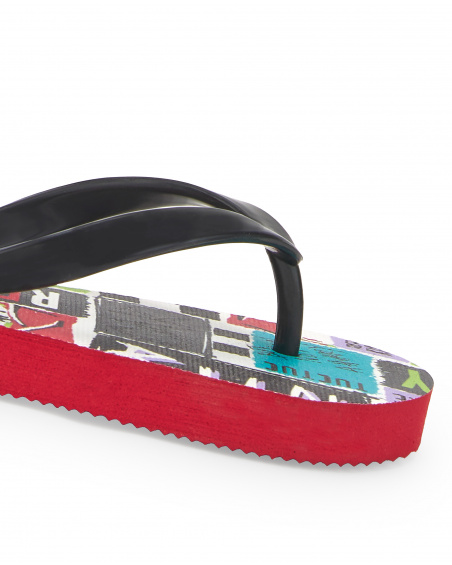 Tongs noires garçon Collection Race Car
