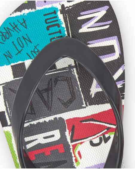 Tongs noires garçon Collection Race Car