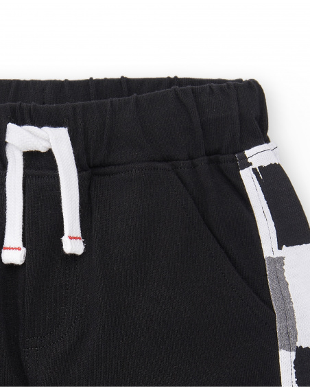 Bermuda tricot garçon noir Collection Race Car