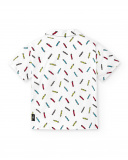 Chemise garçon en popeline blanche Collection Race Car