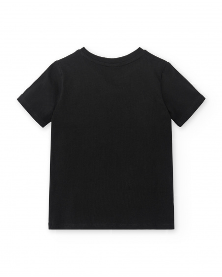 T-shirt garçon en maille noir Collection Race Car
