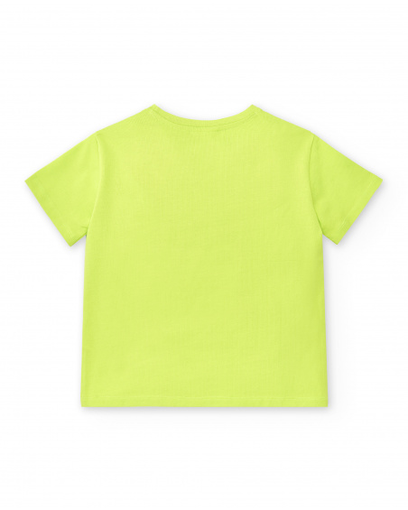 T-shirt garçon en maille vert Collection Race Car