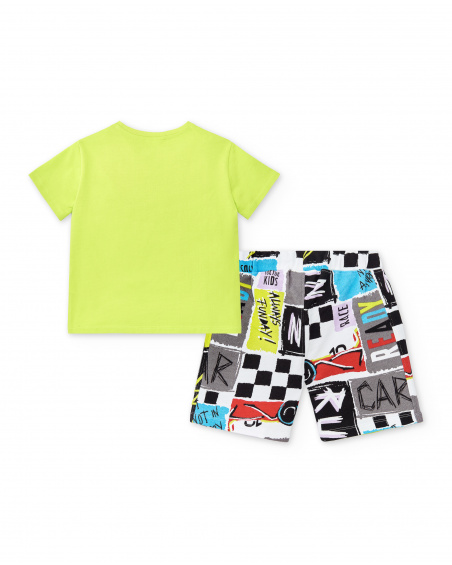 Ensemble tricot vert garçon Collection Race Car