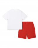 Ensemble tricot garçon rouge blanc Collection Race Car